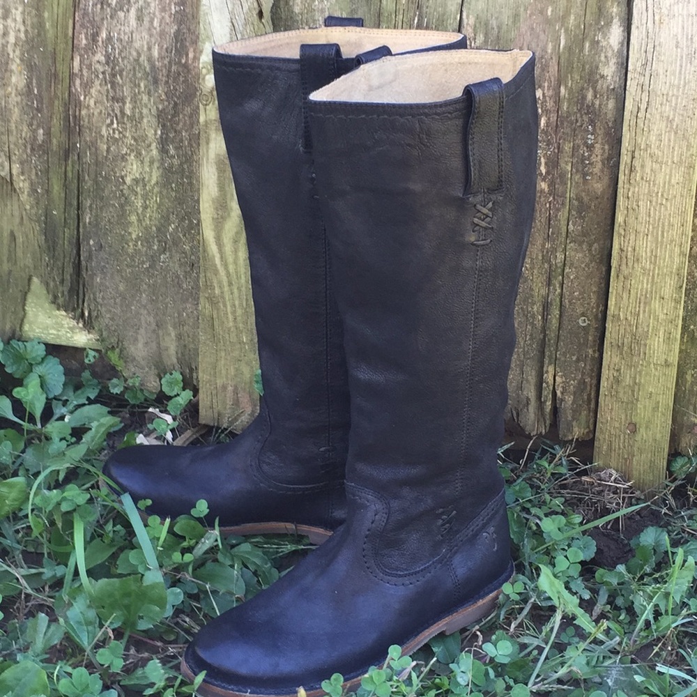 Frye Celia X Stitch Riding Boots - Size 7